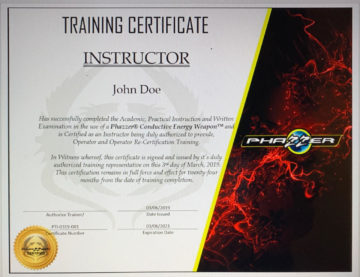 0000433 in house new instructor training certification