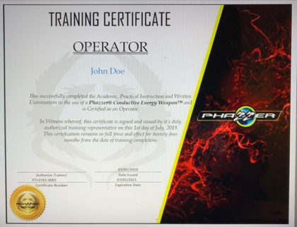 0000434 in house new operator training certification